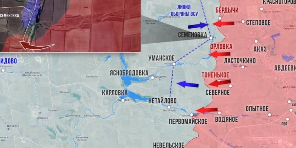 Карта боевых действий под Авдеевкой: обзор главных событий на 1 апреля 2024 года